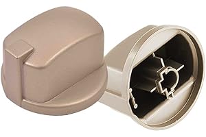 CG94 Bouton de commande interrupteur pour four et cuisinière (or/inox) compatible Indesit et Whirlpool