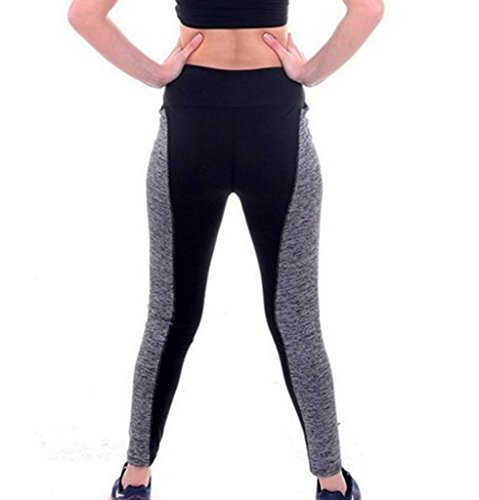 YR.Lover Damen Strumpfhose Active Yoga Running Hosen Workout Leggings - 2