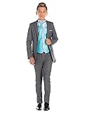 Gris para niños disfraz Paisley of London - Disfraz para niño con chaleco y corbata, de 12 a 18 meses hasta 13 años Tourqoise 6 Años 