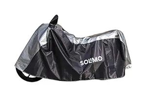 Amazon Brand - Solimo Universal Bike UV Protection & Dustproof Bike Cover (Dark Blue;Silver)