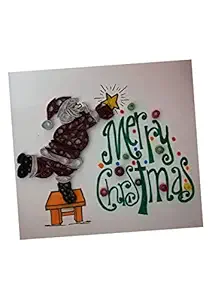 Innover360 Handmade Quilling Christmas Greeting Card | Christmas Greeting | Quilling Greeting | Christmas Celebration with Greetings (Size - 7