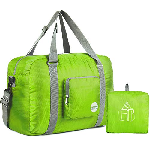 WANDF Foldable Travel Duffel Bag Super Lightweight for Luggage, Sports Gear or Gym Duffle, Water Resistant Nylon