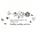 Produktbild YKK Wandaufkleber, Alphabet Blume Schmetterling Form Abnehmbare Kunst Wandbild DIY Dekorationen Schlafzimmer, Sofa Hintergrund, Wohnzimmer - 2 Stück
