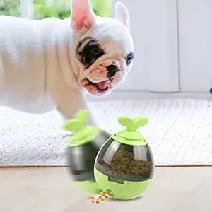 RvPaws Pet Dogs Cats Fun Bowl Toy Feeder Dog Feeding Pets Dog Tumbler Leakage Food Ball Puppy Pet Training Exercise Bowl Toys for Dogs Plastic Treat Dispensing Toy for Dog