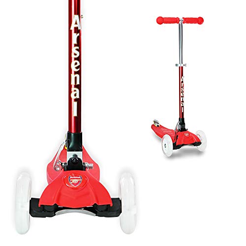3StyleScooters® Official Arsenal F.C. RGS-1 Sport 3-Wheel Scooter - Licenced Product - Made Suitable for Ages 3+ - Weight Certified Up To 50Kg