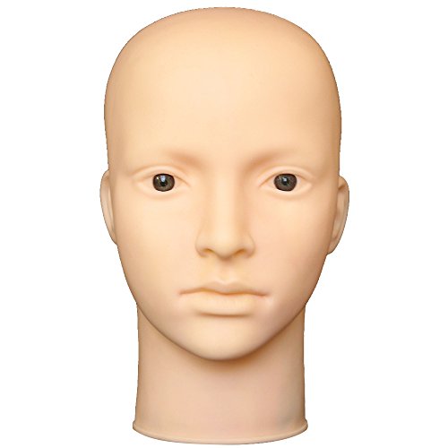 Soft Vinyl Multifunctioal Female Bald Mannequin Head Makeup Massage Training Wig Making Hat Sunglasses Display Mannequin Model Head