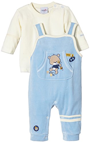 Julius Hüpeden Baby Boys 413270 Dungarees, Multicoloured (Baby Blue/Ecru 240020), 0-3 Months (Herstellergröße: 62)