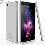 Günstiges Handy Ohne Vertrag, KENXINDA V8 Dual Sim 4G Handy mit 5.5 HD IPS Bildschirm Touch Display 2g + 16g Quad Core Fingerabdruck Entsperren Schlank Smartphones Android 6.0 GPS mit 3000mAh Batterie - Grau