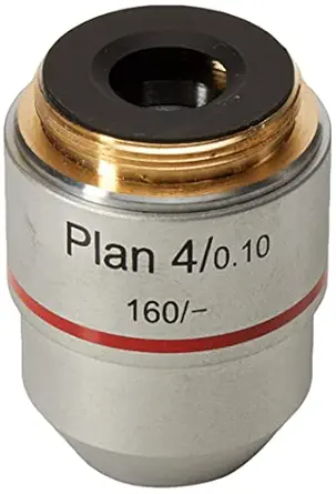AmScope PA4X 4X Plan Achromatic Microscope Objective