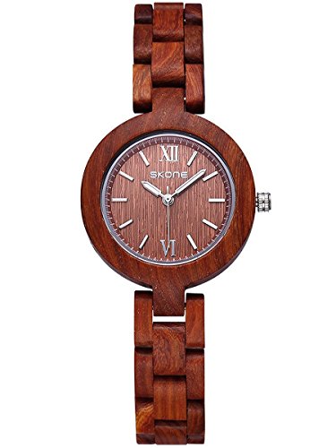 Alienwork Quarz Armbanduhr massive Naturholz Quarzuhr Uhr handgefertigt rot Ahornholz UWQ7400-02 Alienwork Quarz Armbanduhr massive Naturholz Quarzuhr Uhr handgefertigt rot Ahornholz UWQ7400-02