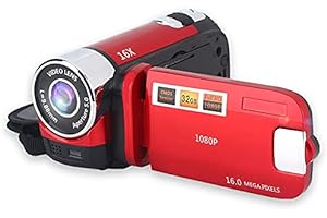 TOPIKY Videocámara Videocámara, Vlogging portátil Grabador de cámara Full HD 1080P 16MP 2.7 Pulgadas Pantalla LCD de rotación de 270 Grados 16X Zoom Digital Videocámara Soporte Selfie y Disparo Continuo