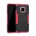 Produktbild Abuenora Huawei Mate 20 Pro Hülle Stoßfest Schutzhülle Doppelte Schutzschicht Fallschutz Härte Robuste Case mit Ständer Handyhülle Pink