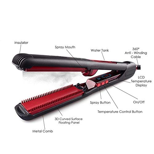 Steam Hair Straightener Electric Splint Curler Wet And Dry Dual-Use Ceramic Spray Curling Iron 