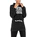 Produktbild Hanomes Damen Pullover,Damen Winter Hoodie Slim Fit Pullover Mode Drucken Sweatshirt mit Tasche Rundhalsausschnitt Kapuzenpullover