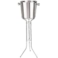 finality Champagne Bucket with Stand, Royal Ethnic Stainless Steel Champagne Bucket | Ice Bucket with Stand Wine Ice Cooler | Ice Bucket with Stand (11 X 24 Inches Approx)