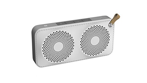 bestbeans Fashion White Wireless Outdoor Lautsprecher - Design meets Hightech - Mini Ghettoblaster (SD Player) mit Bluetooth & NFC und Mikro-SD-Kartenslot und AUX-Anschluss - Soundbar über 12 Stunden