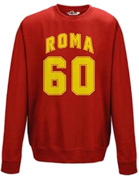 Felpa Girocollo Uomo Roma 60 Red