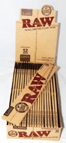Raw Supernatural Zigarettenpapier, klassisch, 30,5 cm – 3 Heftchen - 4