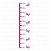 Kids height chart wall sticker Butterfly design H539K - PINK
