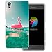 Produktbild dessana Tropical Transparente Silikon TPU Schutzhülle 0,7mm dünne Handy Tasche Soft Case für Sony Xperia X Flamingo Schwimmtier