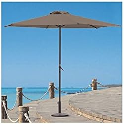 Parasol 3m écru structure en alu avec manivelle