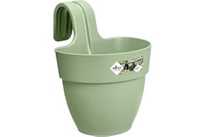 Elho Vibia Campana Easy Hanger S 21 - Planteur pour Balcon & Extérieur - Ø 20.5 x H 26.5 cm - Vert/Vert Pistache