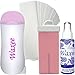 COMPLETE roll on waxing kit: 100ml roller wax, heater, strips, after wax oil HOT (Mini roll FOR FACE and EYEBROWS)