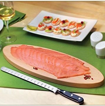 EME Wooden Chopping Board with Salmon Knife