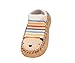 Moolecole Baby Boy Girl Toddlers Kids Indoor Slippers Shoe Socks Moccasins ANTI Skid Cute Floor Socks Shoes Khaki Bear 12.5cm