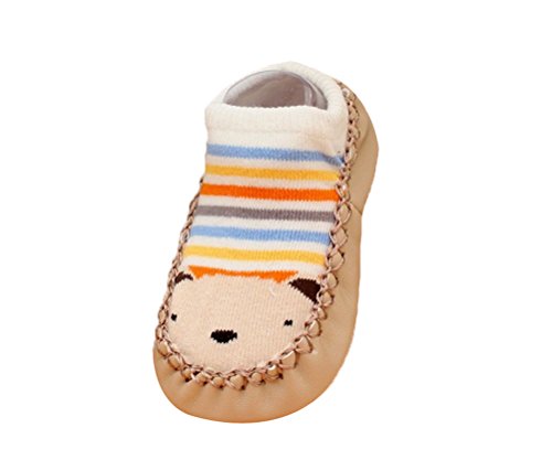Moolecole Baby Boy Girl Toddlers Kids Indoor Slippers Shoe Socks