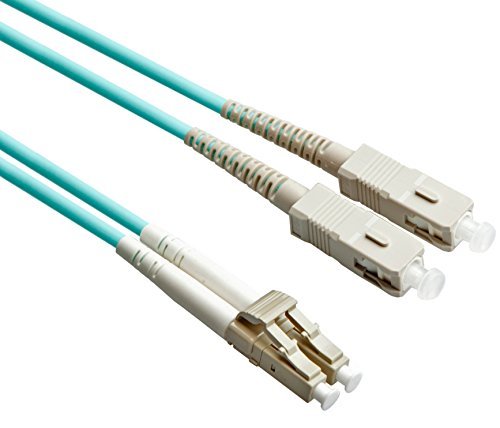 Cable de Fibra Óptica LC a SC 1M Multimodo Duplex - UPC - 50/125 OM3 10 Gigabit (LSZH) - Latiguillo Doble Fibra Óptica - Beyondtech PureOptics Cable Series