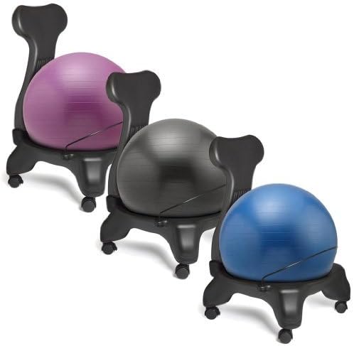 Sivan Balance Ball Chair with Ball and Pump (Dark Grey)