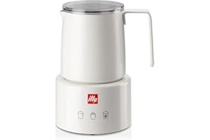 illy Milk Frother - Espumador eléctrico para espuma de leche caliente y fría y chocolate caliente