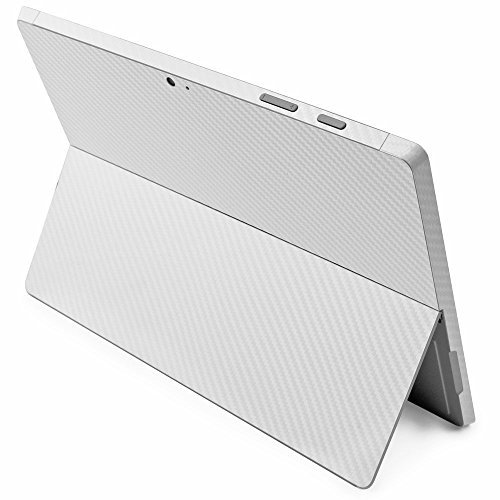 herngee Schutz Aufkleber mit Karbonfaser-Textur-Oberfläche, extradünner Aufkleber, Schutzfolie, PVC, Aufkleber für Microsoft Surface Kohlefaser-White Surface Pro 4