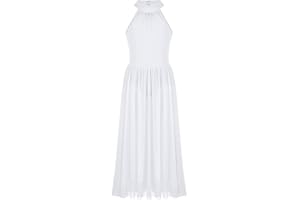 Freebily Vestito Danza Classica Bambina Schiena Scoperta Tutu Lungo Ballerina da Balletto Body Ginnastica Artistica Ragazza Senza Maniche Leotards Dancewear Ballo da Sala