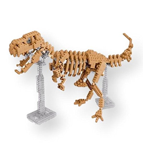 YZ-Diamond Esqueleto de Tiranosaurio Rex. Figura para armar con nanobloques. 580 piezas.