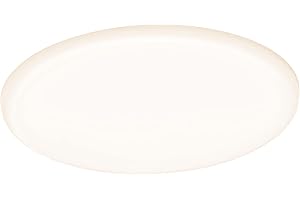 Paulmann 93063 Pannello LED Lampada da Incasso Veluna VariFit IP44 dimmerabile su 3 Livelli Tondo 1x17 Watt plafoniera Satinato plastica 3000 K 17 W, 3000k, Ø 185mm