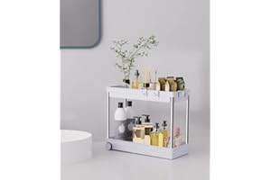 Fowooyeen Organizer Sottolavello Cucina, Organizer Cucina, Bianco Organizzatore Cucina, Scaffale Sottolavello Cucina Salvaspazio