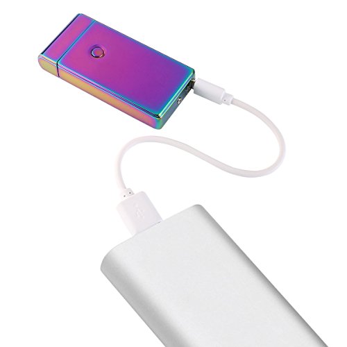 UEETEK Elektrische Akku leichter Dual Arc flammenlose USB winddicht Zigarettenanzünder (bunt) - 7