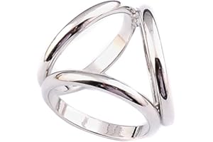 Ericotry Schalschieber, 1 Stück, für Damen und Mädchen, modisch, modern, einfach, dreifacher Schiebeverschluss, Seide, Sarf Verschluss (Gold, Silber), Metall, Silber