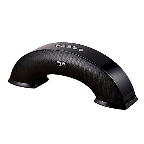 Preisvergleich Produktbild WENDYRAY Rainbow Bluetooth Lautsprecher Drahtlose Bluetooth-Lautsprecher Soundbar Super Bass Stereo-Lautsprecher Mit Mikrofon-Unterstützung FM TF Card,Black