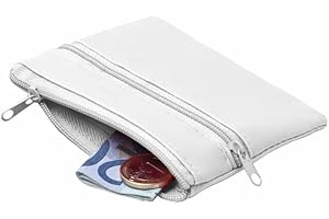 ANTEVIA MATÉRIAUX ANTEVIA - Monedero con doble bolsillo ligero y resistente | Más de 20 modelos | Hombre y Mujer | Color: Blanco (Ralf Blanco)