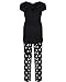 The Essential One - Maternity Nursing Pyjamas Floral - Black Cream - EOM135