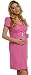 Italian Fashion Felicita Maternity/Nursing Nightdress,Size L,Dark Pink