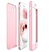 Produktbild Yokata iPhone 7/iPhone 8 Hülle + iPhone 7/iPhone 8 Panzerglas, Hardcase Schutzhülle 2 in 1 Handyhülle Ultra Dünn Slim 360 Grad Full Body Schutz 2 Teilig Styliche Handytasche Clear Elegant Backcover Anti-Rutsch Kratzfest Hart PC Skin Bumper Handy Tasche Schale Etui für Huawei iPhone 7/iPhone 8 Case Cover - Mädchen Rosa Pink