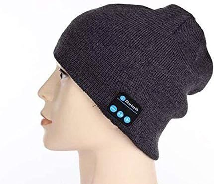 Huatuo®Bluetooth Unisex Headset Hat - Wireless Bluetooth Music Knit Hat with Stereo Speaker Headphones, Micro Phone, Hands free to receive calls &amp; music control for all smartphone and smart devices (Dark Gray)