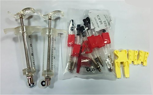 West Biking Professionelles hochwertiges Entlüftungs-Set für hydraulische Bremse, Entlüftungsset für alle DOT Code5 Code R Juicy J3 J5 J7 Ultimate Elixir E1 E3 E5 E7 ER XX XO Formula R1 Rx K24 K18 Hayes Bngal Hope Quad Avid - 4