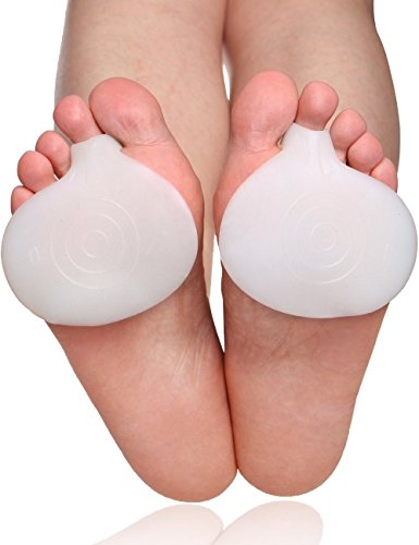 2 pares de almohadillas de pie para cojines de metatarsianos alivio del dolor. Almohadilla de soporte de pies de gel de silicona para el neuroma de Morton, fascitis plantar y metatarsalgia Alivio inmediato del dolor, prevenir callos, ampolla.