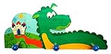 Hess Holzspielzeug 30340 Garderobe Drache aus Holz, 35 cm