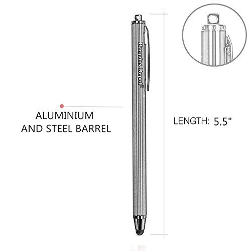 B & D 3 Stück Kapazitiver Eingabestift Touchstift Stylus Touch Pen mit 15 x Ersatz-Spitzen für Apple iPad,iPhone,iPod,Kindle,Tablet,Galaxy, LG,HTC und alle Touchscreen-Geräte(Schwarz / Silber / Gold) - 5